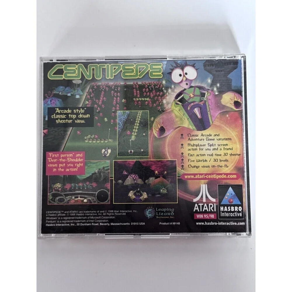 CENTIPEDE ATARI PC COMPUTER CD ROM GAME 1998 WINDOWS HASBRO Vintage Arcade